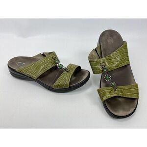 Dr. Comfort Green Sandals Slides Sharon Women's Size 11 Diabetic Comfort Shoe